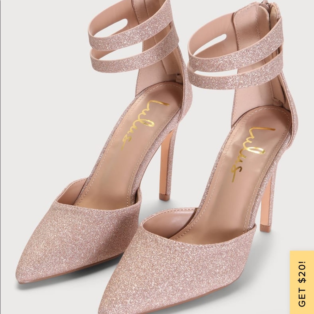 Lulus rose gold heels